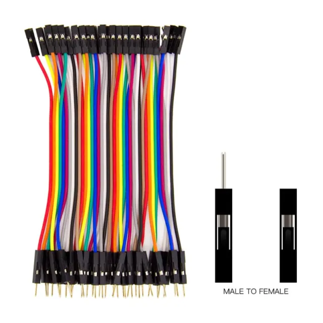 Dupont Jumper-kabler 40 stk. (Male-Female) 10cm ledningsbroer til Breadboard