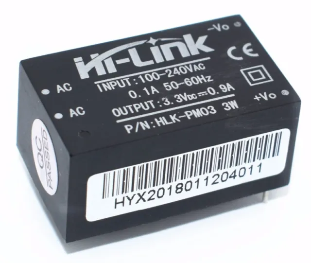 220VAC til 3,3VDC 1A konvertermodul HLK-PM03