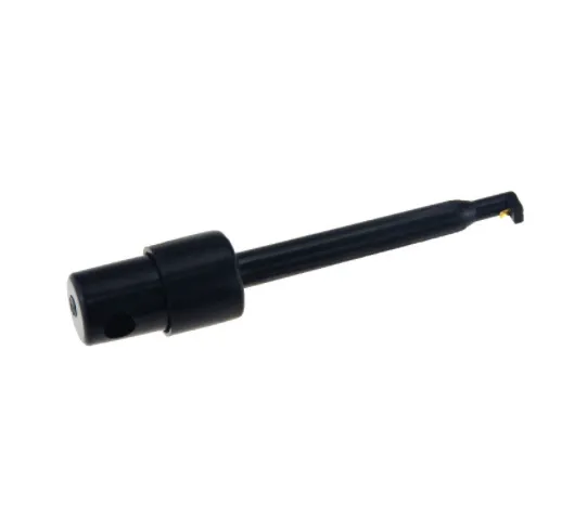 Testclip med fjederkrog til PCB SMD IC 57mm - Sort
