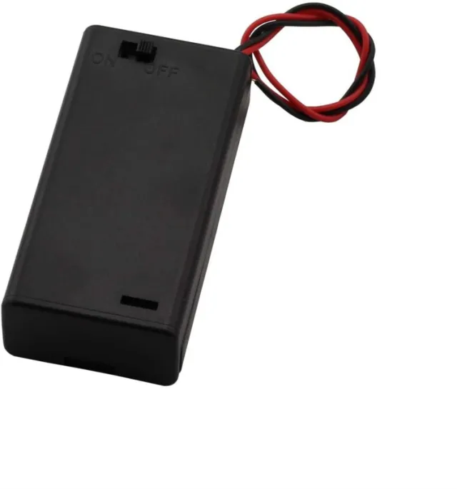 2x AAA batteriholder med tænd/sluk-kontakt (3V)