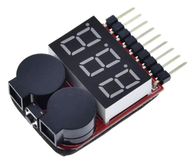LIPO tester med alarm buzzer 1S t/m 8S