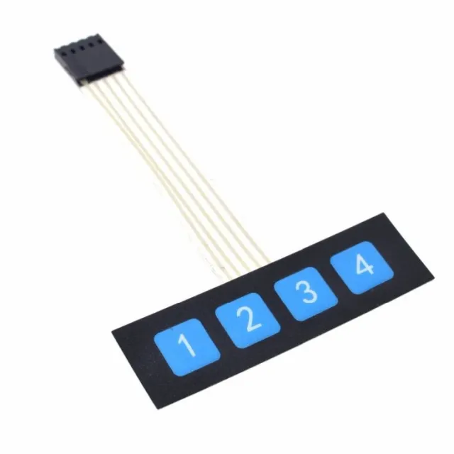 1 x 4 Matrix Membraan Tastatur med FBC-kredsløb