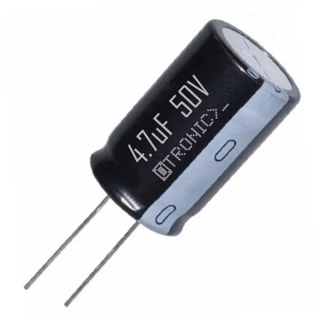 10x Kondensator 4.7uF 50v Elektrolytisk (ELCO) sort