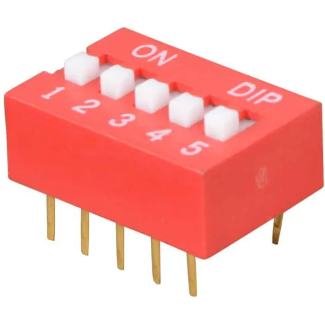 5-pins dip switch 2,54 mm