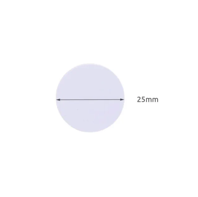 RFID Tag rund mønt | Ntag215 | 13,56Mhz | 1K S50 | Amiibo | Mifare Classic | Hvid