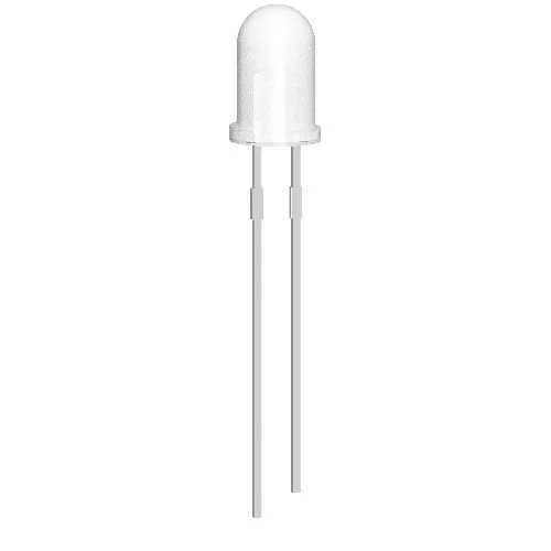 10x LED Diode 5mm Mat Hvid 3V