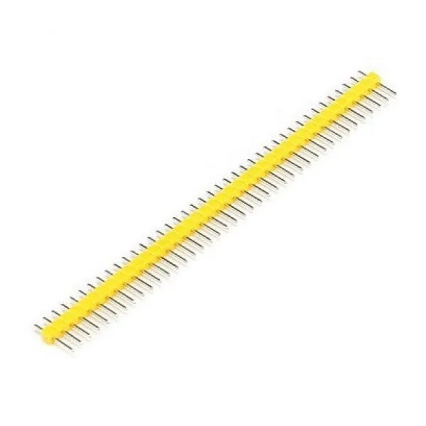 40 Pins header Male 2.54mm Gul