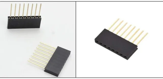 2,54 mm pitch 8-pins enkel række lige hun-pin-headerconnector - stabelbar