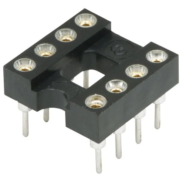 PCB 8 Way IC Socket runde huller