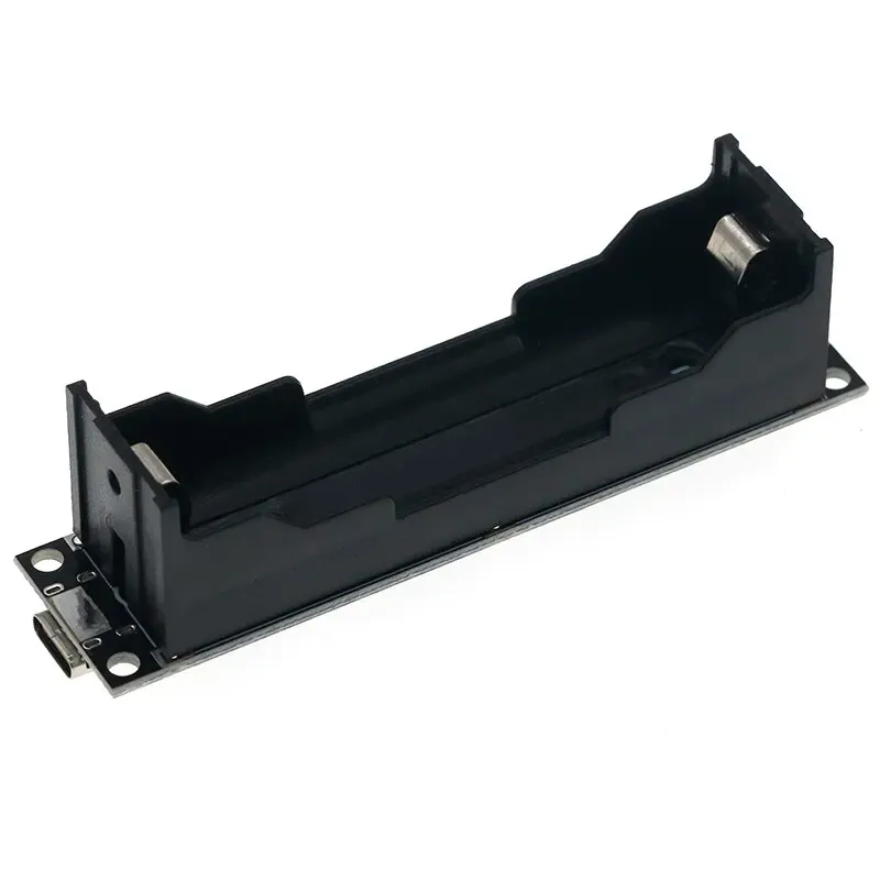 18650 Batteriholder med Lader og 12V Step-up module (USB-C)
