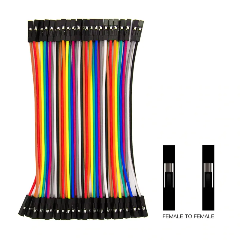Dupont jumperkabler 40 stk. (Female-Female) 30cm ledningsbroer til breadboard