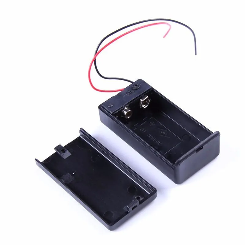 9V batteriholder med TÆND/SLUK vippekontakt 9 volt med låg
