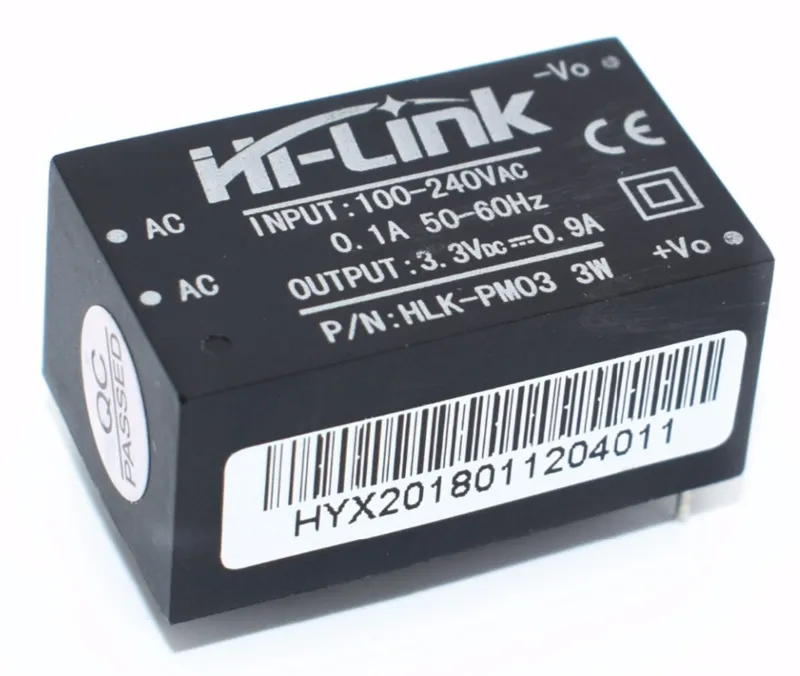 220VAC til 3,3VDC 1A konvertermodul HLK-PM03