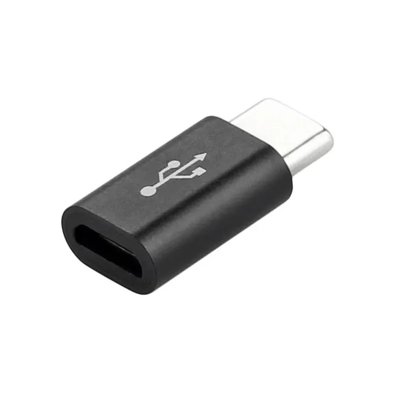 USB-C male til Micro-USB female adapter hvid