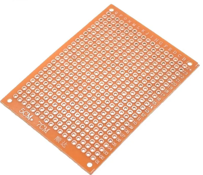 Eksperimenter prototyping printplade 5x7cm