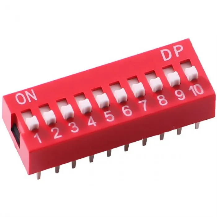 10-pins dip switch 2,54 mm