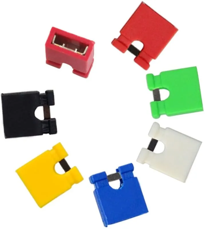 Jumper Cap 2 Pins 2,54mm (Rød) til bl.a. Arduino, Esp32 og Raspberry Pi