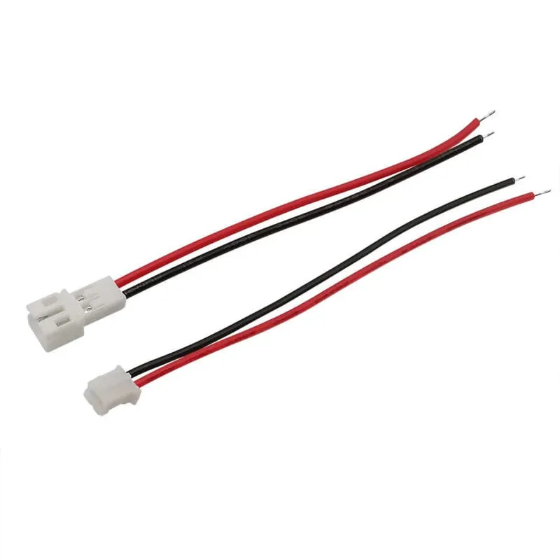 Micro JST PH 2 pins pigtail connector sæt male female